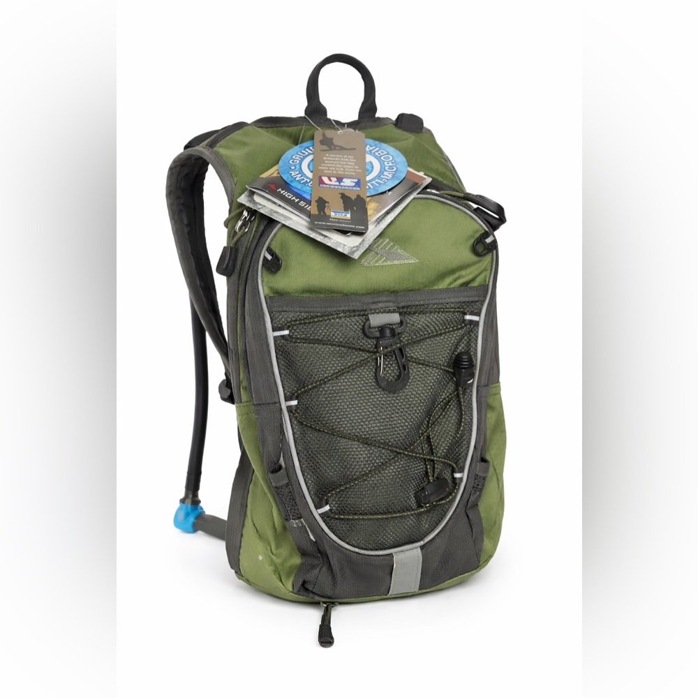 High Sierra Hydration Backpack NEW w/ Tags Green Hiking Water Pack